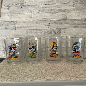 Set of Clear Embossed Glasses